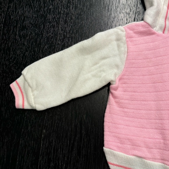 Vintage Rocking Horse Pink Bunny Zip Up Sweater 6/9 months - Picture 5 of 13